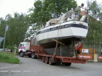 Auswasserung und Schwertransport